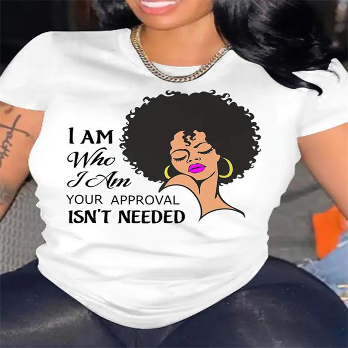 Yaz Yuvarlak Yaka Baskılı Üst Moda Günlük Sevimli Kısa Kollu Kadın Saf Pamuk Tişörtler