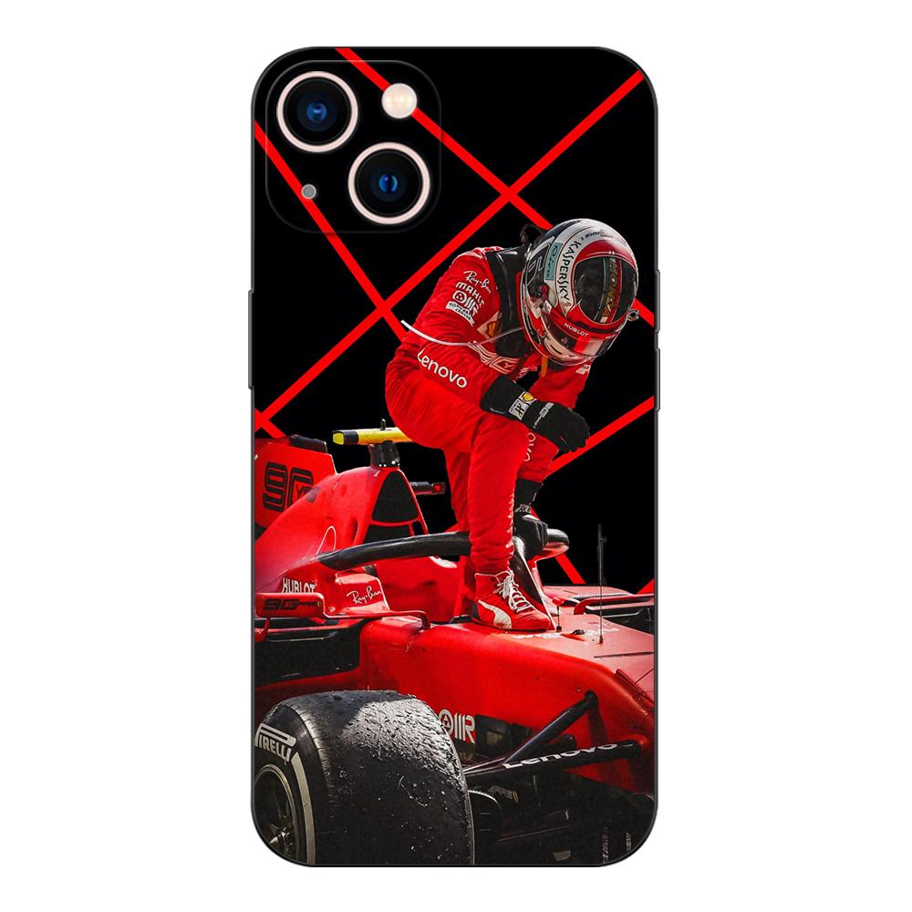 Black Tpu Case For Vivo Y21 Y51A 2021 Y21S Y33S Y51 2020 Y51S Y53s 4G Y72 5G Back Cover Charles Leclerc 16