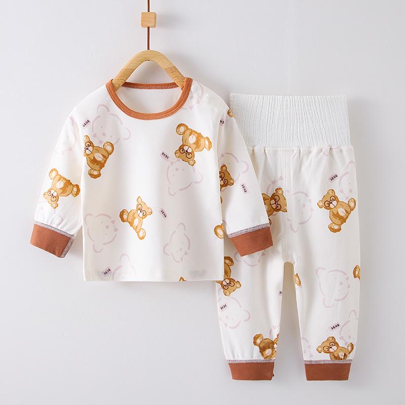 Baby Cotton Grade A Two Piece Pajamas Children Autumn Underwear Set Infant Home Wear Sleepwear