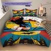 3pcs Cartoon Gotham Bedding Set, Duvet Cover and Pillowcases Machine Washable Seasons all suitable, Design for Bedroom (No Filling)303