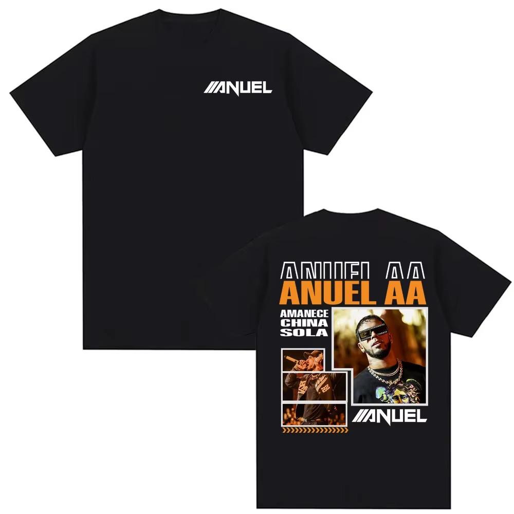 Rap Singer Anuel AA Real Hasta La Muerte Tshirt 2026 Springsummer Men Women Fashion Harajuku Street Wear Y2K Tshirt
