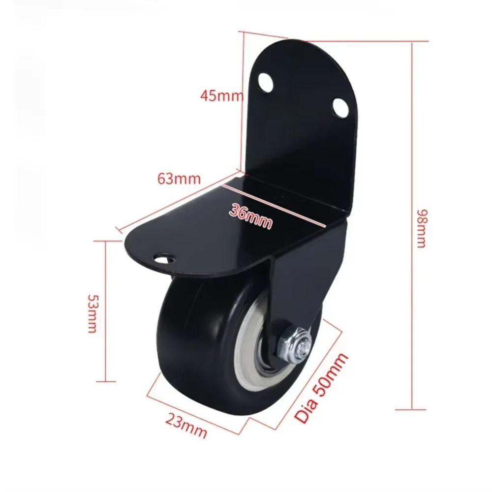 L Shape Plate Furniture Caster Silent Load-Bearing Caster Portable Hardware Caster Office