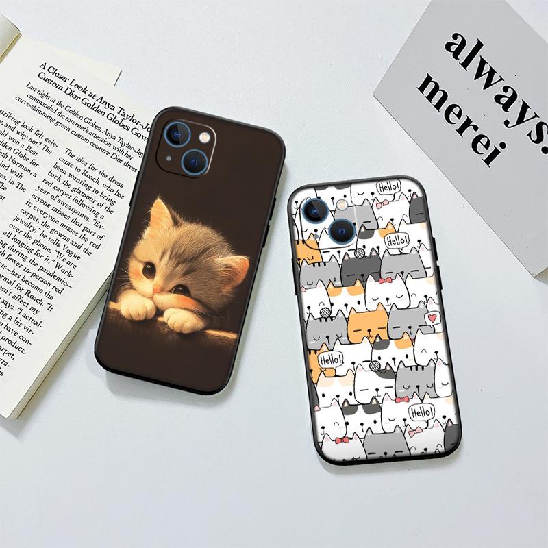 Cat Kitten Meow Shell Phone Case for Samsung Galaxy Note 10 20 S23 S24 S25 Ultra FE Plus Edge Lite A02S A35 A07 A17