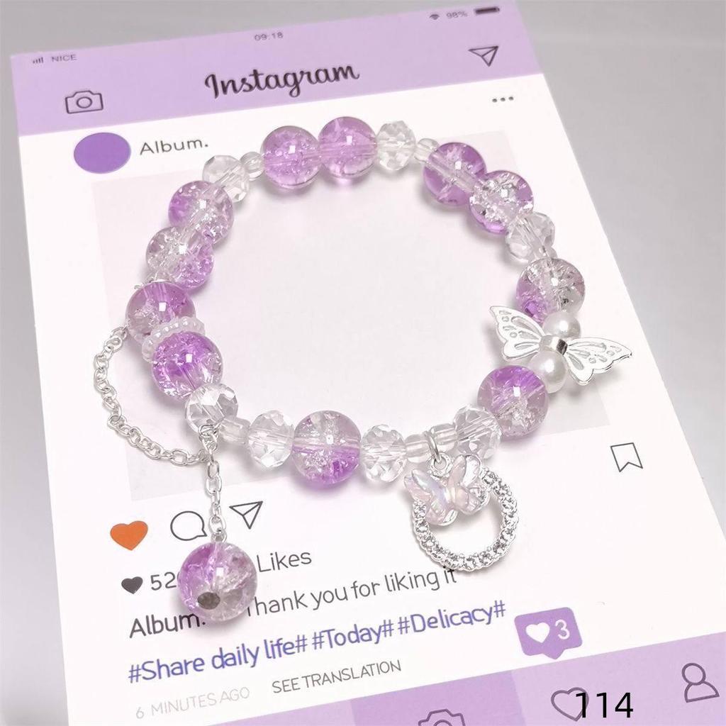 Mori Style Mermaid Crystal Bracelet - Sweet, Versatile Design for Women, Students, and Best Friends.
