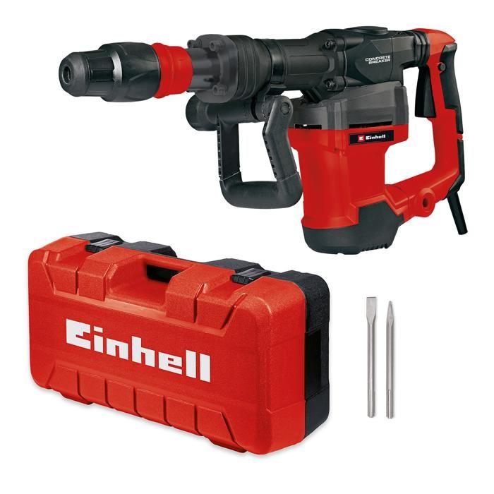 Einhell Marteau Démolisseur TE-DH 32 (1500 W, 32 J, SDS-max) Livré avec pointeau et burin plat + E-box)