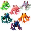 3D Printed Frog, 6 Magnetic Frogs for Refrigerator, Plastic Jumping Frogs for Home and Office Decoration, Green Frog 3D Printed Frogs Set for Adults