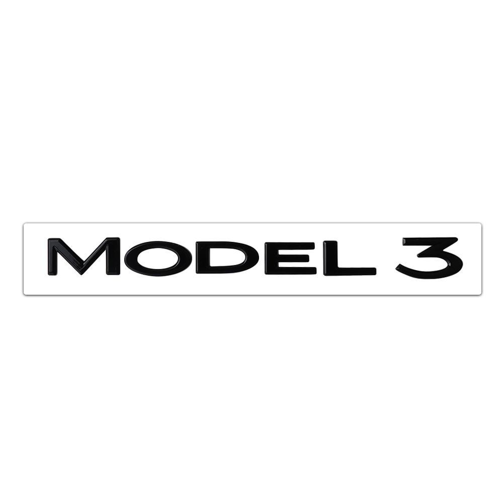1Pcs Car ABS Letters Logo Sticker Decal Rear Trunk Decoration For Tesla Model 3 Model Y Replacement Badge Auto Accessories