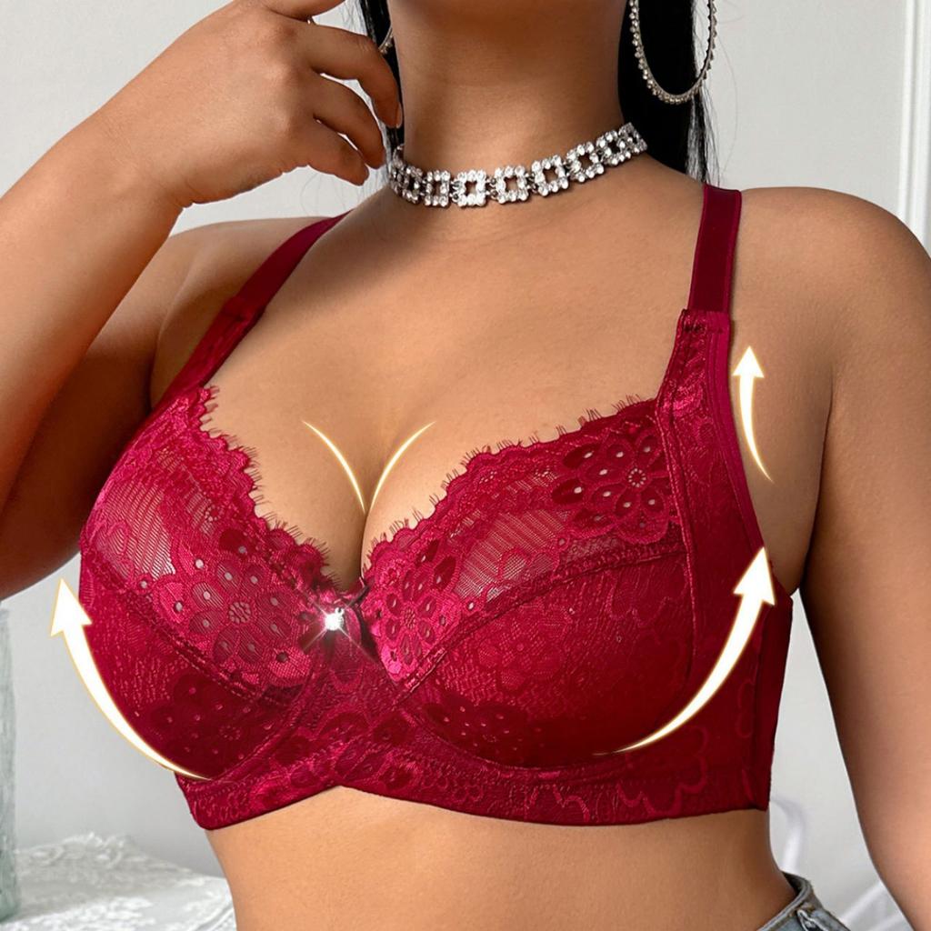 Autumn/Winter New Arrival Pure Desire Lace Plus Size Bra - Comfortable Breathable Push-Up Anti-Sagging Underwear