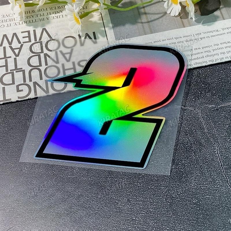 1PC Arabic Numerals Laser Motorcycle Stickers Waterproof for Motorbike Front Fairing Helemt Fender Scooter Bicycle Vinyl Decals