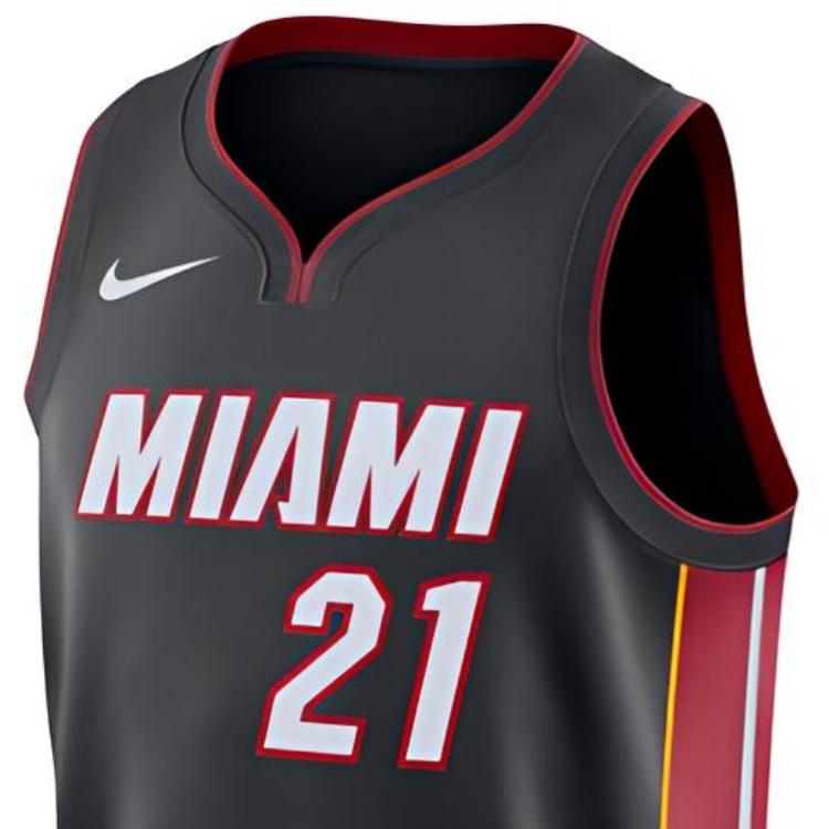 Nike Icon Edition NBA Team limited Jersey SW Fan Edition Miami Heat 21 Black Men's 864487-010