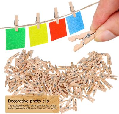 Großhandel Mini Fotoklammern Handgemachtes Handwerk Kleine Klammer Memo Papier Klammer Wäscheklammer DIY Holz Foto Bild Klemme Heim Büro Deko