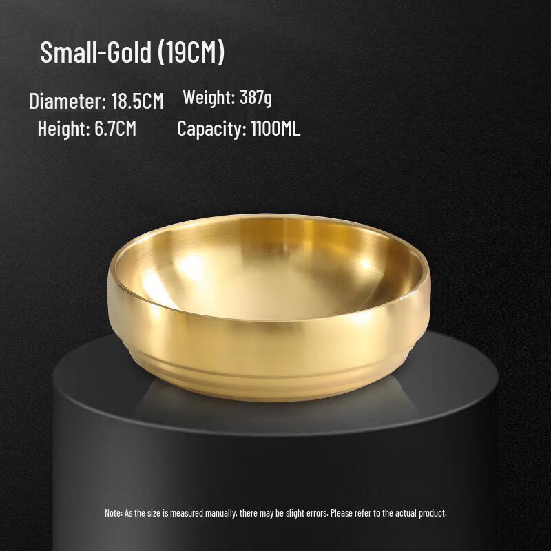 Hui Huang Korean Style Double-Layer Stainless Steel Bowl Set