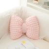 Modern Minimalist Throw Pillow With Puffed Grid Fabric For Office Chairs Comfort