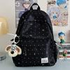 Sac d'école collège filles cœur de fille atmosphère pois nœud polyvalent haute valeur étudiante lycée féminin sac à dos