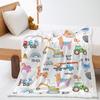 Blanket Cute Illustration Korean Blanket Lamb Fleece Crystal Fleece Blanket Four Seasons
