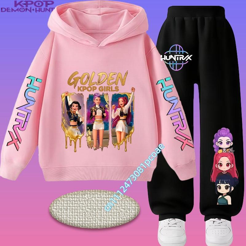 2026 Lässiges Mädchen-Oberteil und Jungen-Kapuzenjacke Set. Jungen Sportshirt mit Cartoon-Aufdruck. Herbst/Winter Langarmhose.