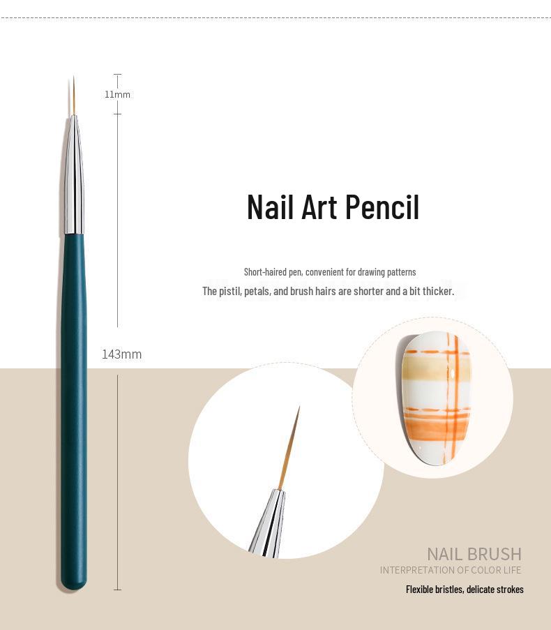 Nail Art Brush Set: Liner, Gradient & Sweep Brushes for Gel Polish