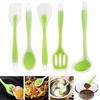 5 Pcs Silicone Cooking Utensils Set Heat Resistant Spatula Turner Slotted Spoons with Ergonomic Handle for Nonstick Cookware
