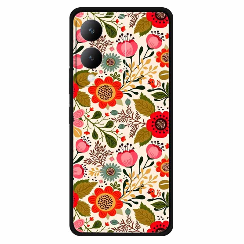 Fundas For Vivo Y17s 4G Case Silicone Wolf Lion Soft TPU Phone Covers for Vivo Y17s 2023 Y 17s Bumper Coque for VivoY17s Black