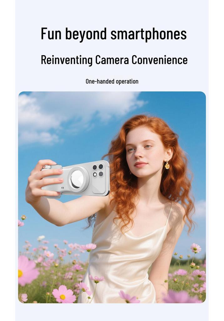 Bluetooth Magnetischer Telefon Fotografie Stabilisator K02 - Universeller Tragbarer Griff für Smartphone Fotoaufnahmen