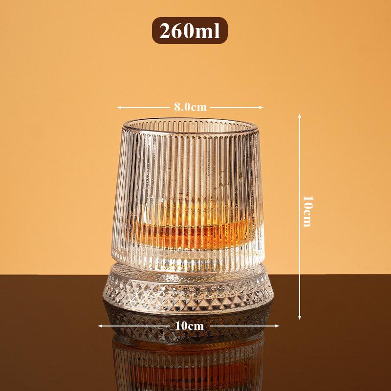 

European Luxury Rotating Crystal Glass for Wine, Whiskey, and Liquor