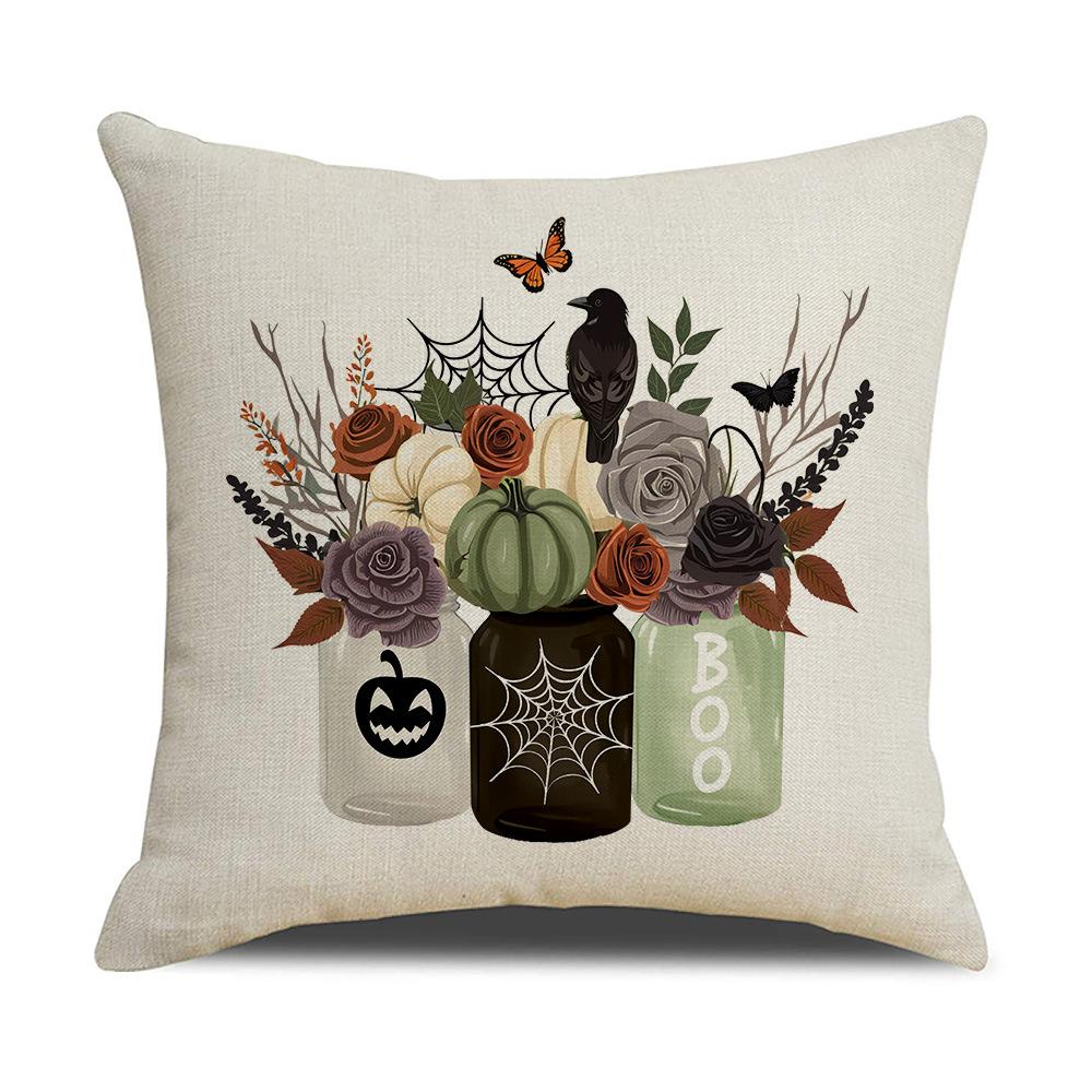 Autumn Halloween Ghost Pillow Case Living Room Seat Cushion Harvest Decoration Sofa Pillow
