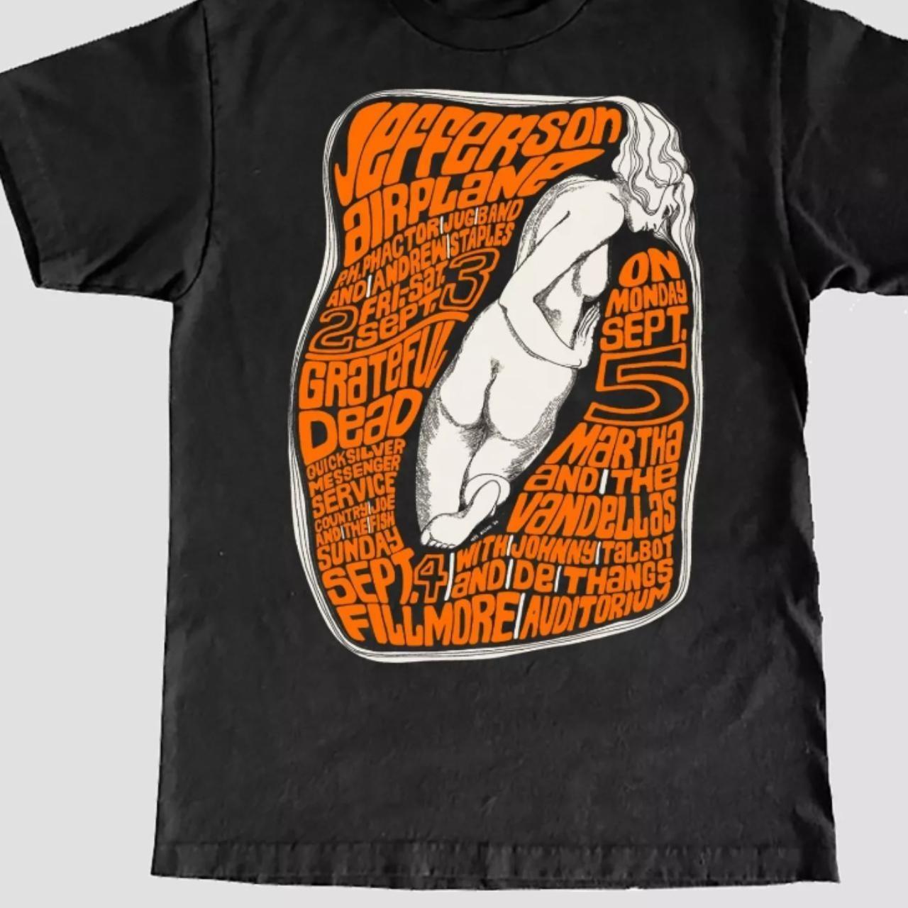 Jefferson Airplane Grateful Dead Black shirt gift fan reprint shirt AN55249 XXL