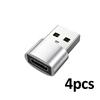 4Pcs USB To Type C OTG Adapter USB USB-C Male To Micro USB Type-c Female Converter For Macbook Samsung S20 USBC OTG Connector 3