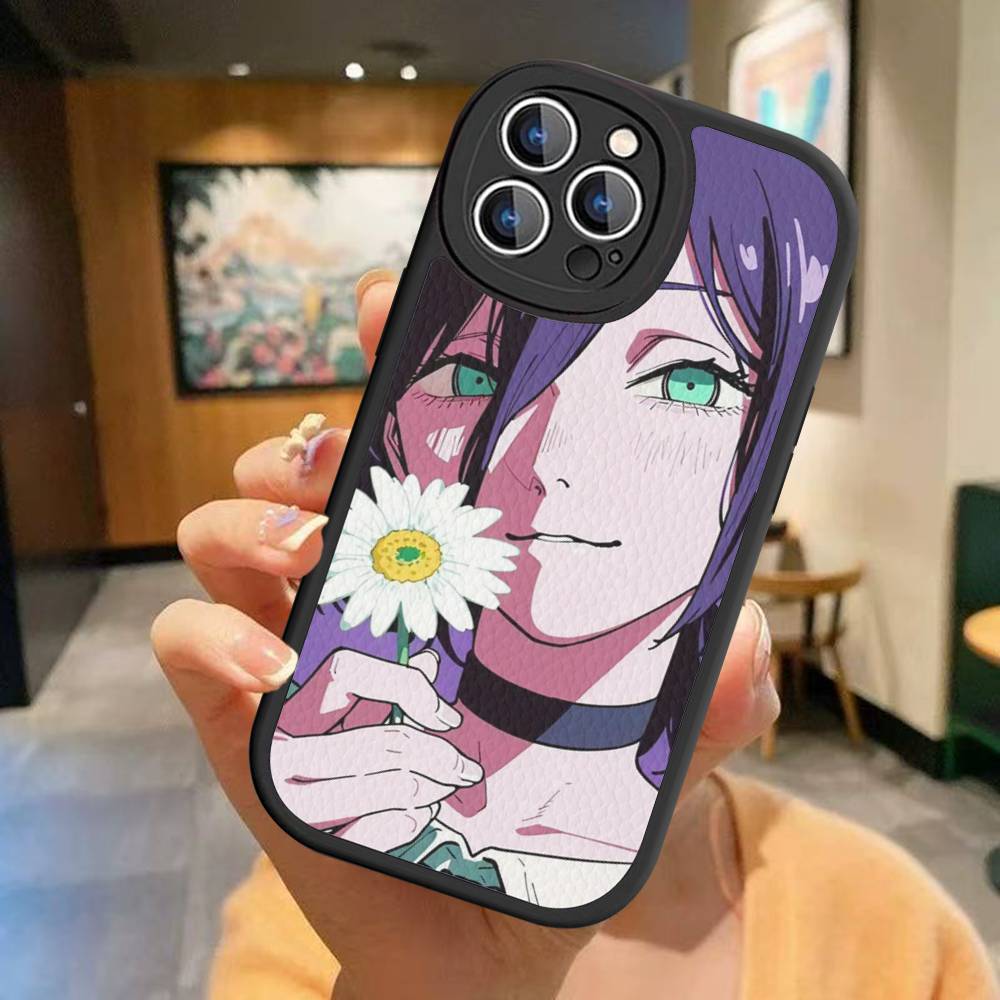 

Action Anime Chainsaw Man Reze Arc Phone Case For IPhone 16 15 14 13 12 11 Pro Max Plus Leather Cover iPhone 14 plus