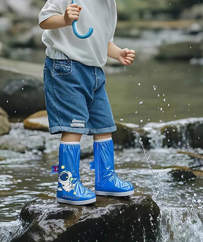 Wiederverwendbare Rutschfeste Regenstiefelüberzieher - Wasserdicht, Verdickt, Verschleißfest für Kinder, Frauen und Männer