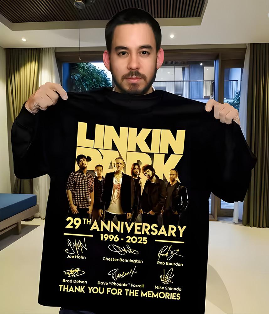 Linkin Park 1996-2025 29 let Výroční tričko, Tričko rockové kapely, Dárek pro fanoušky Unisex tričko