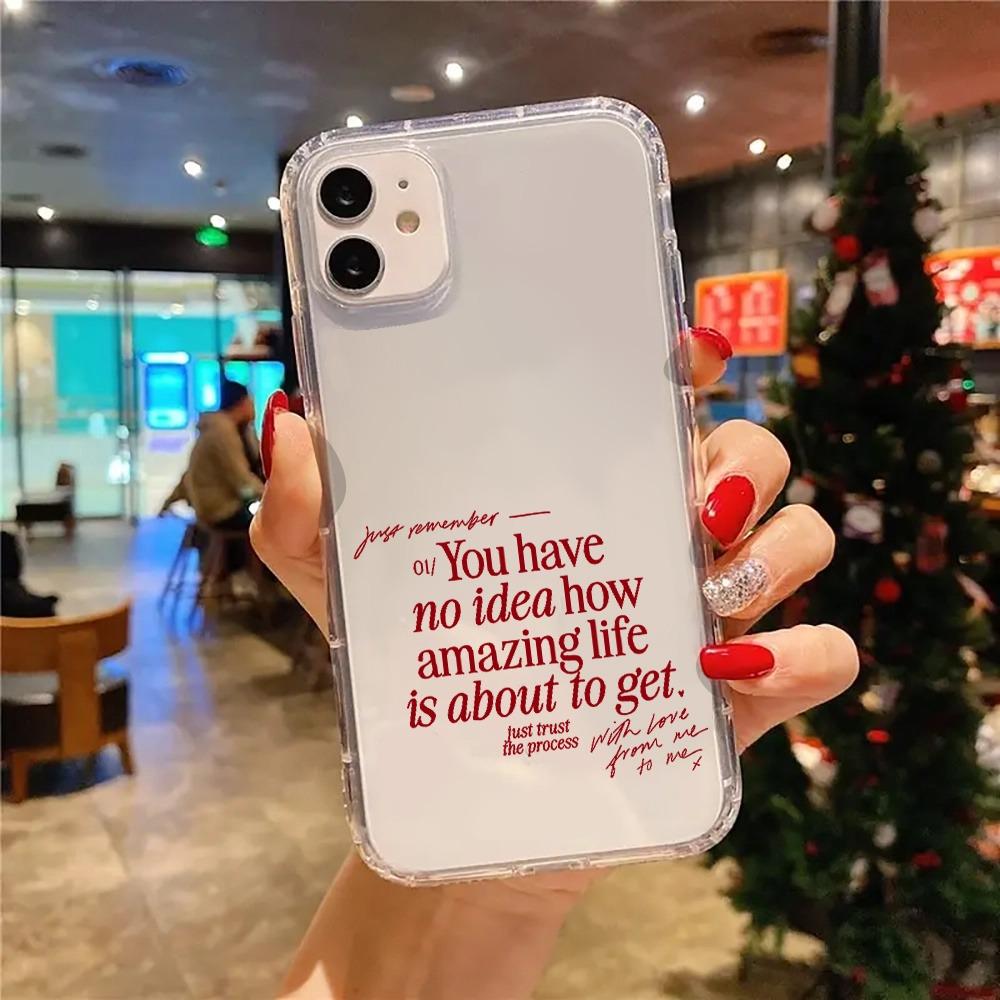 Red Valentines Quote Aesthetic Christian Clear Case Cover for iPhone 17 Pro Max Cases iPhone 16 11 12 13 14 15 7 8 Plus XS XR X
