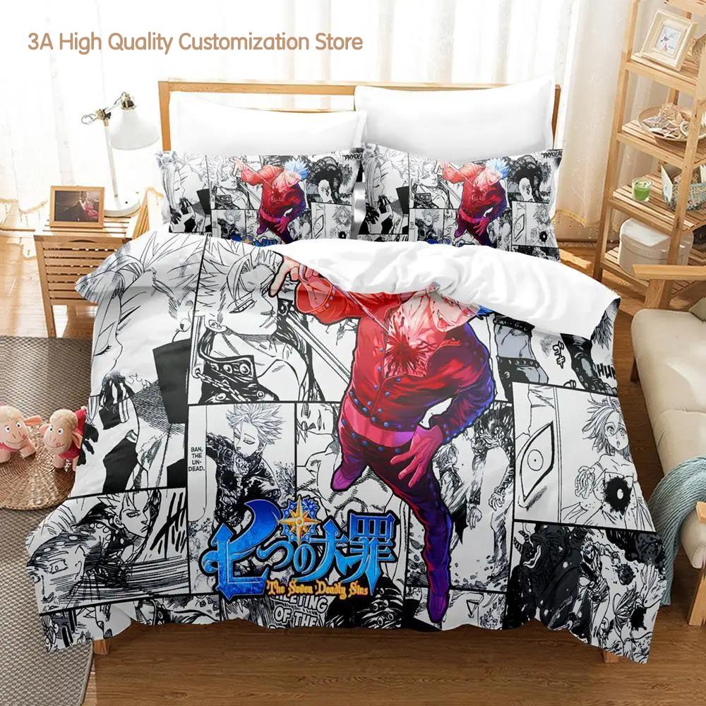Escanor The Seven Deadly Sins Bedding Set Single Twin Full Queen King Size Bed Set Adult Boys Bedroom Duvetcover Sets 3D Anime