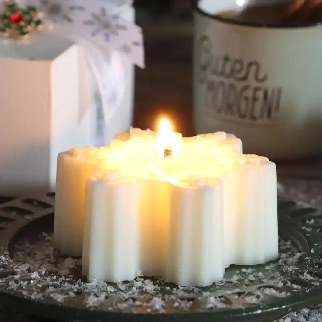 Christmas Silicone Snowflake Mold Candle Soap DIY Aromatherapy Plaster Candle Decorating Mould Candy Chocolate Making Tools