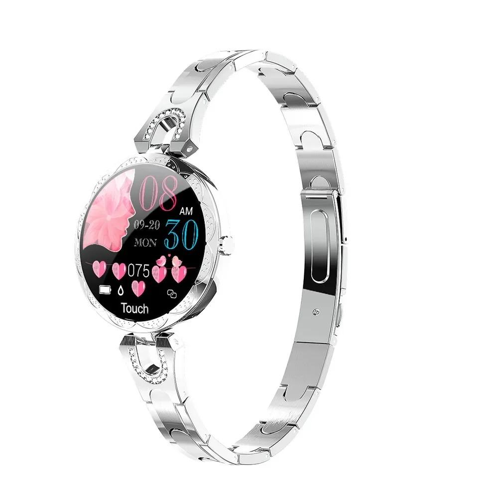 Rainbuvvy AK15 Women Fashion Smart Bracelet 1.08inch HD LCD Screen 240x210 BT4.0 IP67 Waterproof 120mAh Android Smart Watch Special Gift