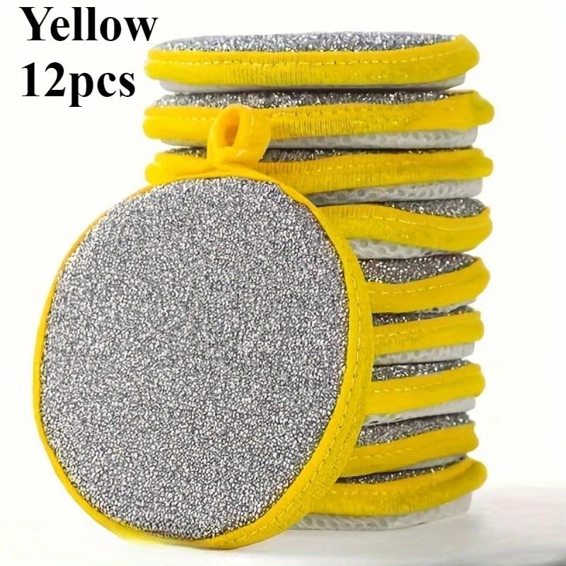 12PCS Kitchen Dishwashing Sponge Wipes and Wipes To Remove oil and dirt Powerful Cleaning and Brushing Pot Tools