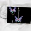 Asymmetrical Butterfly Tassel Earrings with Pearls & Zircon from Japan & Korea