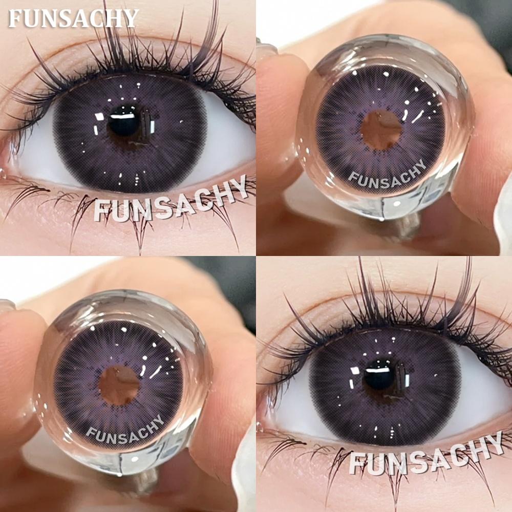 FUNSACHY 1 Paar Schwarze Kontaktlinsen Braune Graue Linse für Augen Blaue Linse Kosmetische Mode Koreanische Softlinsen für Frauen Schönheit Pupille