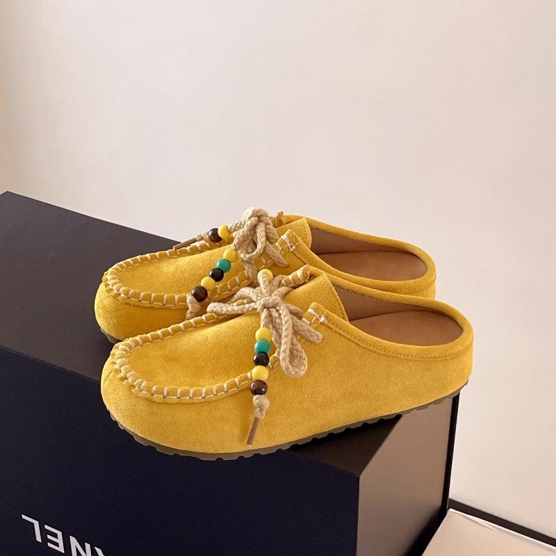 

Kangaroo shoes platform slippers women s new summer outer wear bag head half slippers one foot lazy slippers 35