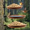 2/3Pcs Fence Birds Feeder Tray Weather-proof 2/3 Layers Outdoor Garden Yard Tree Mounted Birds Bath Outside Hanging Food Water Feeding Station