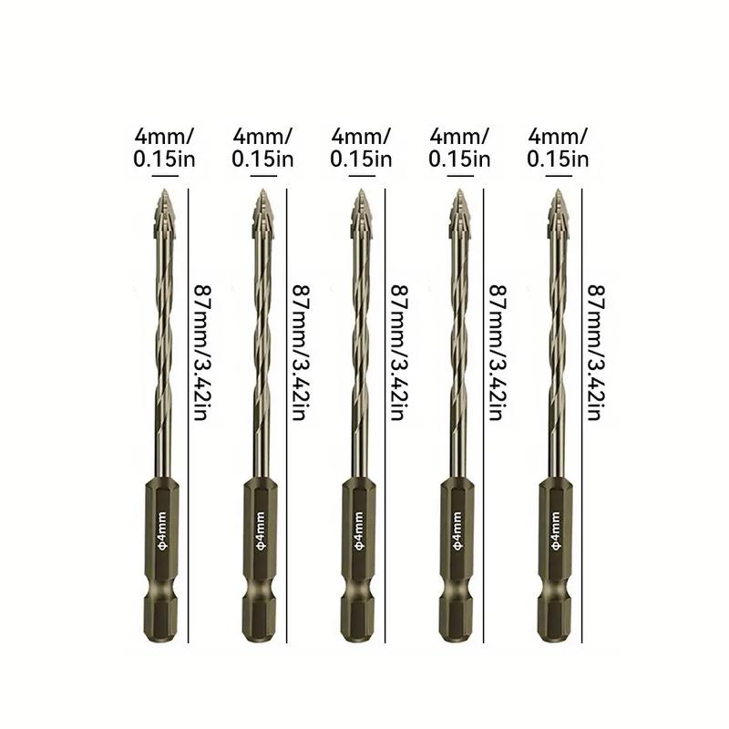 4-12mm Four-Flute Sawtooth Drill Bit Sawtooth Drilling Tools For Glass/Tile/Concrete/Metal Drill Bit Set Tools