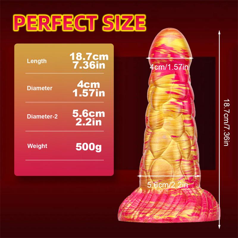 Feilong Mixed Color Liquid Silicone Big Penis Simulation Rear Court Anal Plug Dildo Adult Products