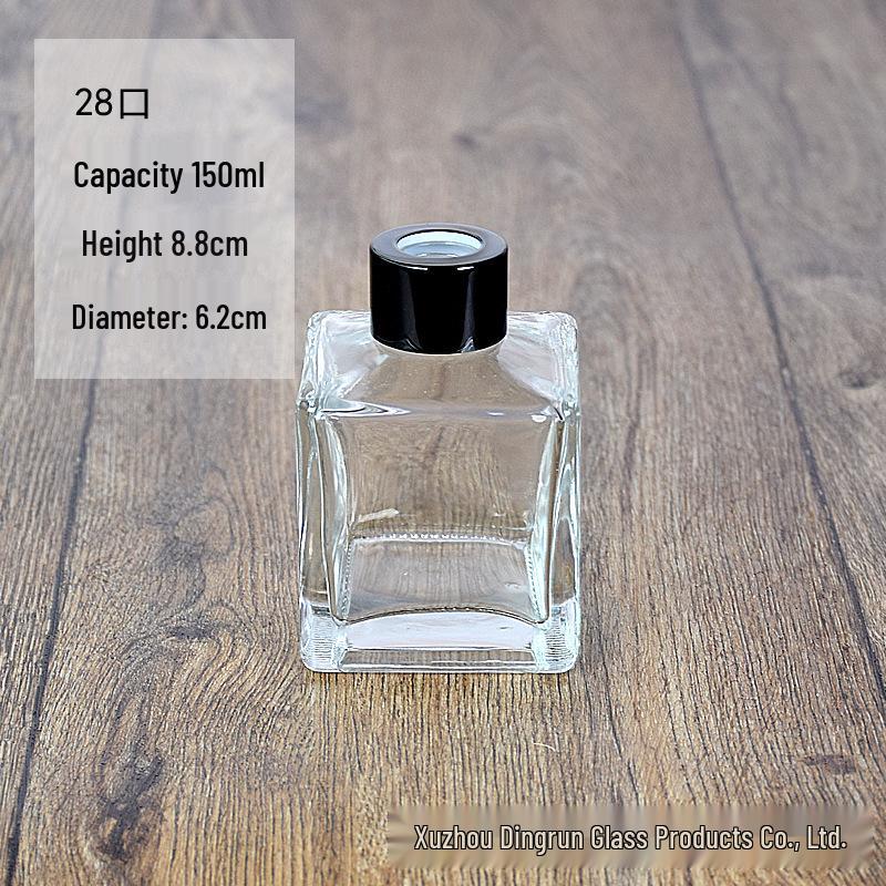 Transparent Glass Aroma Diffuser Bottle with Rattan Sticks - Available in 50ml, 100ml, 150ml, 200ml for Essential Oils