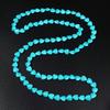 Original Design 1.2m Hand-Knotted Turquoise Long Necklace, Y2K Revival Boho Chic Layering Statement Piece, Minimalist Handmade Jewelry Gift for Women