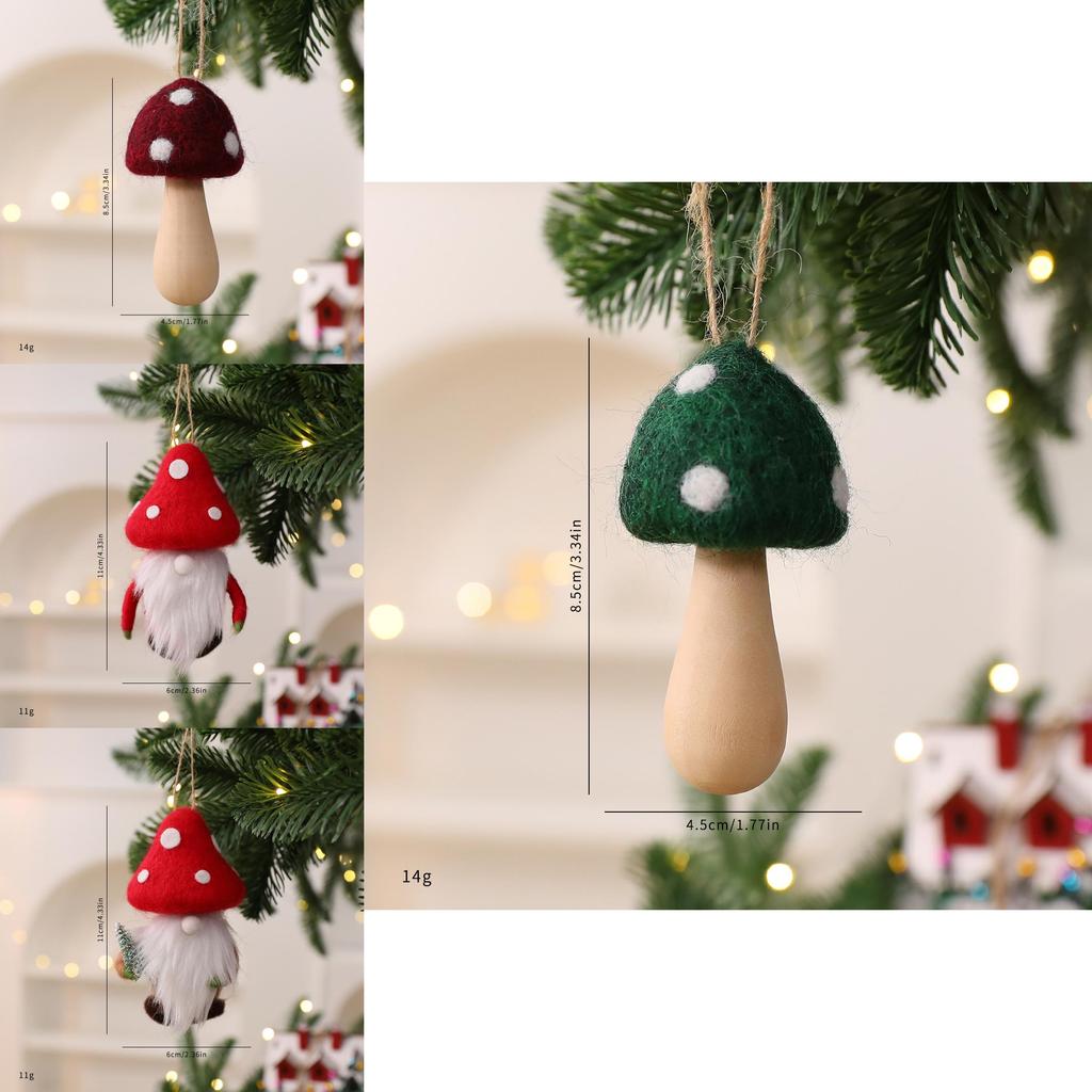 Christmas Gnome Hanging Decoration Mushroom Elf For Holiday Decor