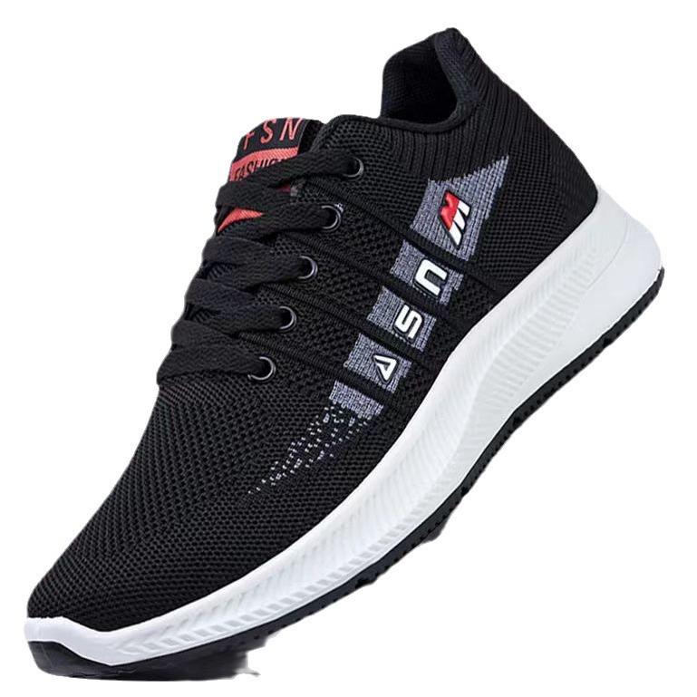 Herrenschuhe Frühling und Herbst atmungsaktive Sportschuhe Herren Fliegenstrick-Meshschuhe lässige vielseitige Sportschuhe
