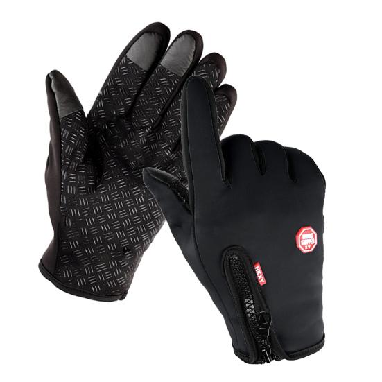 

Унисекс зимние уличные ветрозащитные велосипедные перчатки перчатки с сенсорным экраном для смартфона XL чёрный