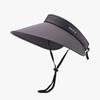 Summer double-layer ice silk widened sun hat UV protection sunshade eaves fashion foldable sun protection empty top hat women
