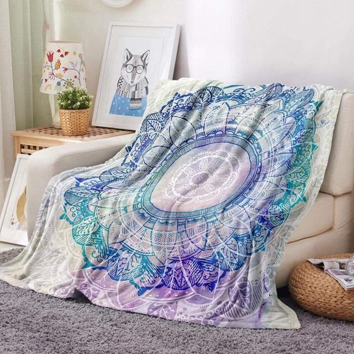 Couverture en flanelle Super Doux Anti-Boulochage Lit en Peluche - Bleu - 100x150cm