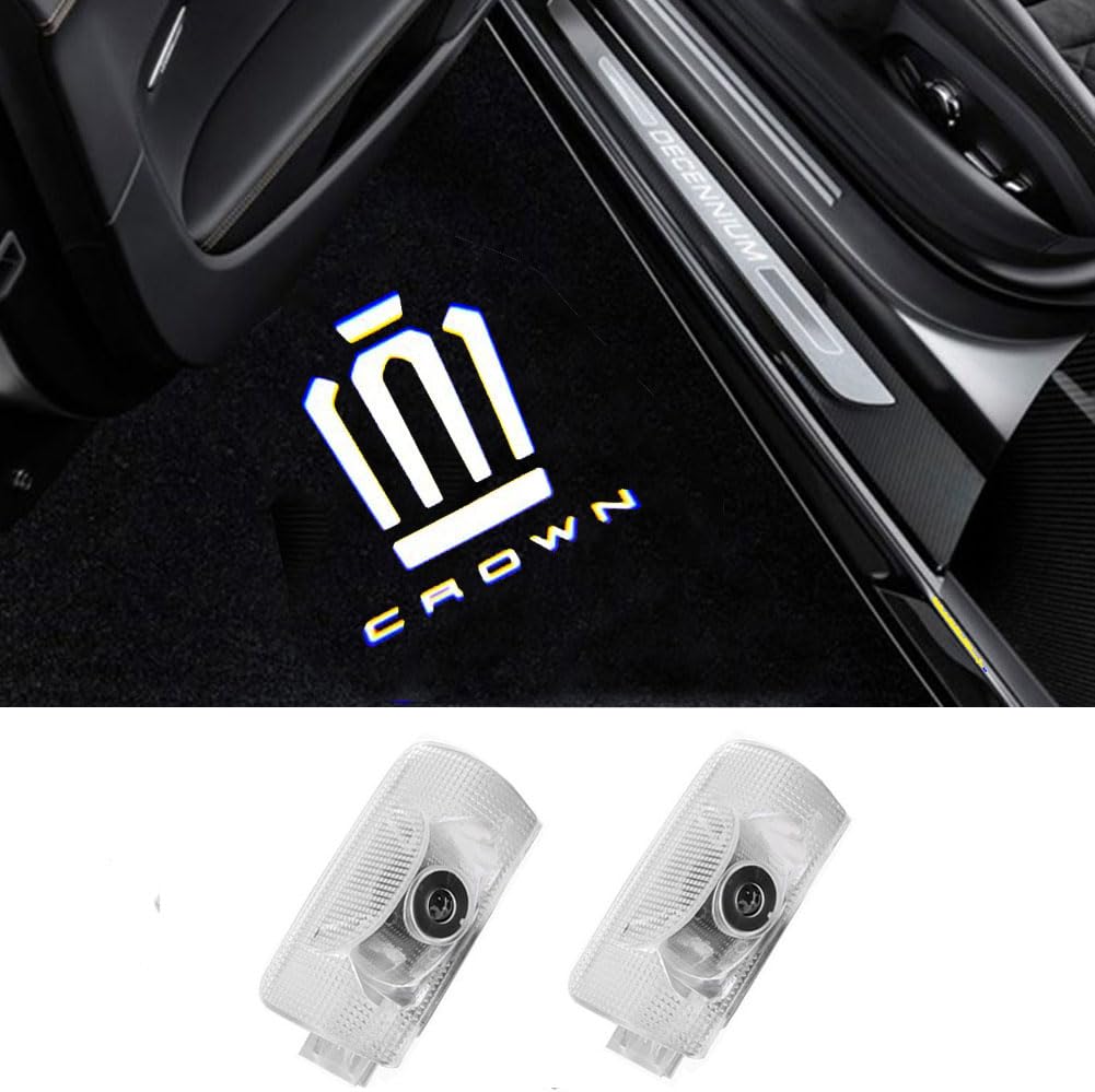 

Yaoperfor Светодиодная подсветка двери вежливости Светодиодная Высокий Набор левых и Совместимый с Toyota Crown 18 200 210 220 CROWN Лампы для дверей автомобиля Лампа, Логотип, Свет, Чип,